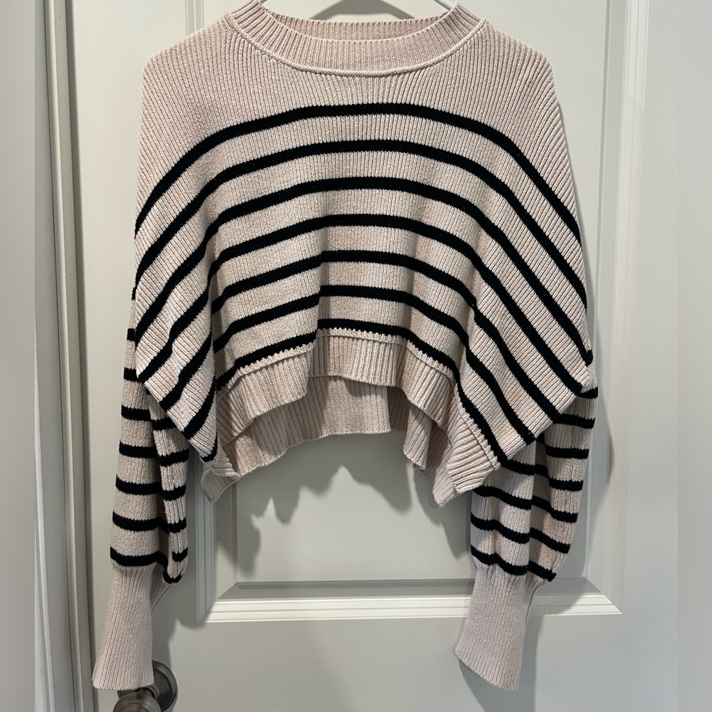 Tan and black stripe sweater